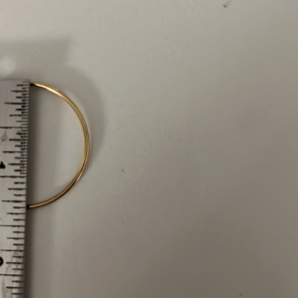 Vintage 70s BoHo Continuous Round Hoops Gold-Tone Pierced Earrings NWOT - Picture 3 of 4